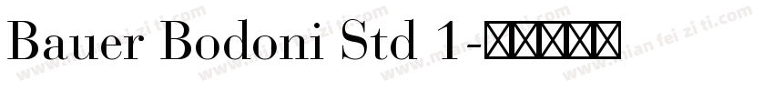 Bauer Bodoni Std 1字体转换